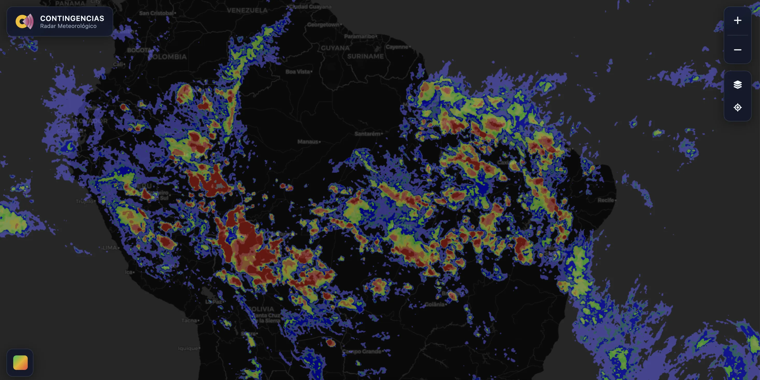 Radar meteorologico in tempo reale - Contingencias